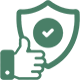 Green Color Secure Icon
